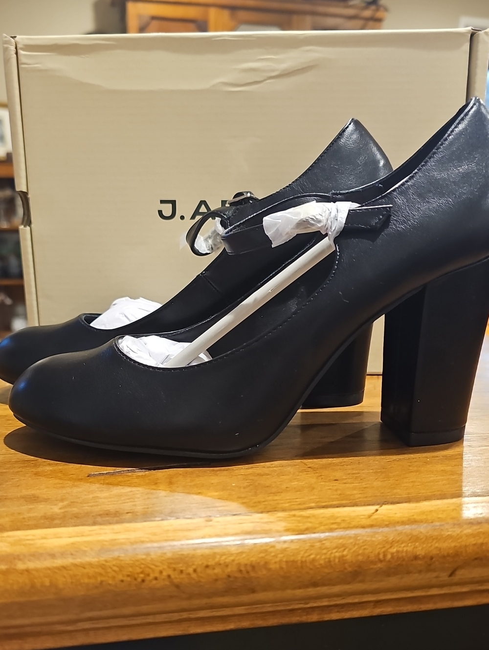 NEW! J. Adams Skippy MARY Jane Black Dress Shoes (Size 8.5)